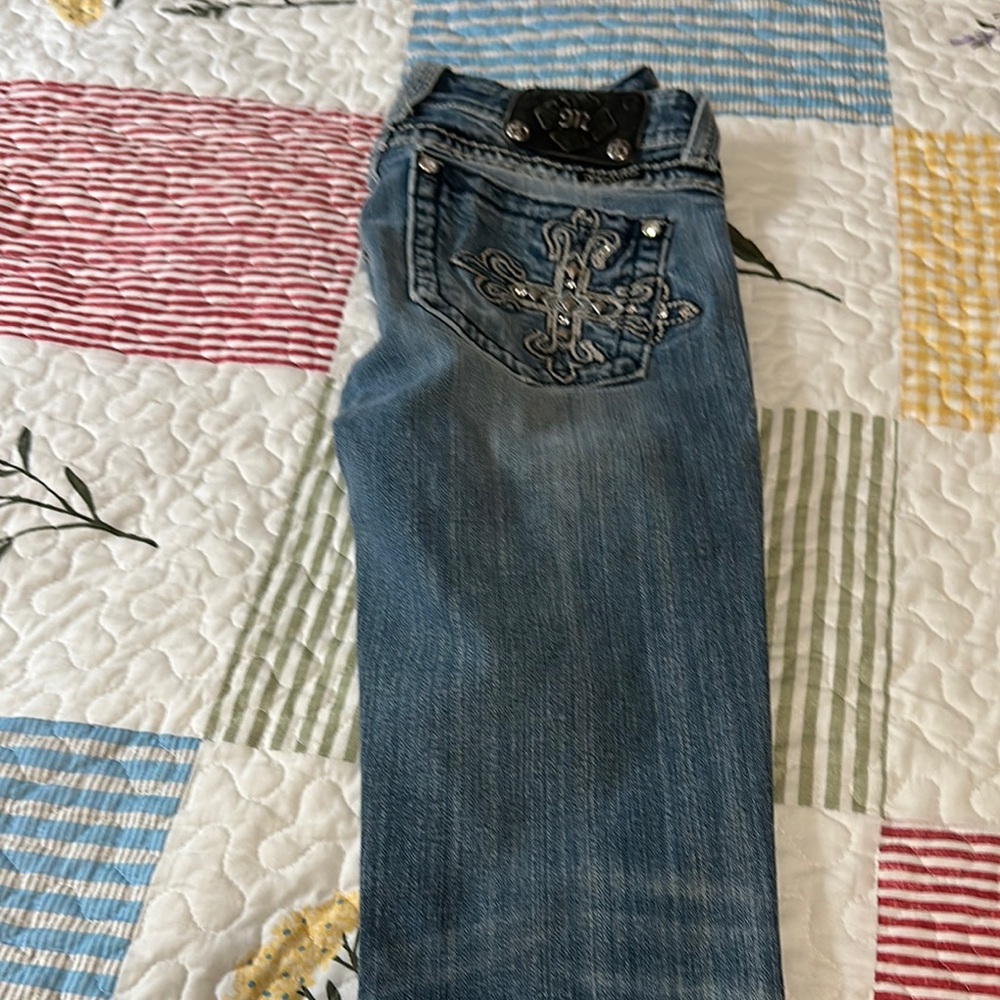 Women's Blue Embellished Jeans